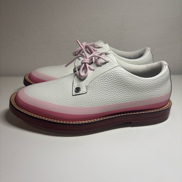 NEW G/FORE Gallivanter Tuxedo White Pink Golf Shoes Mens Size 8.5 main image 6